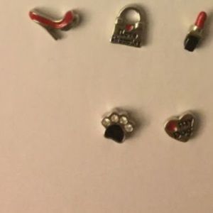 Black paw print charm